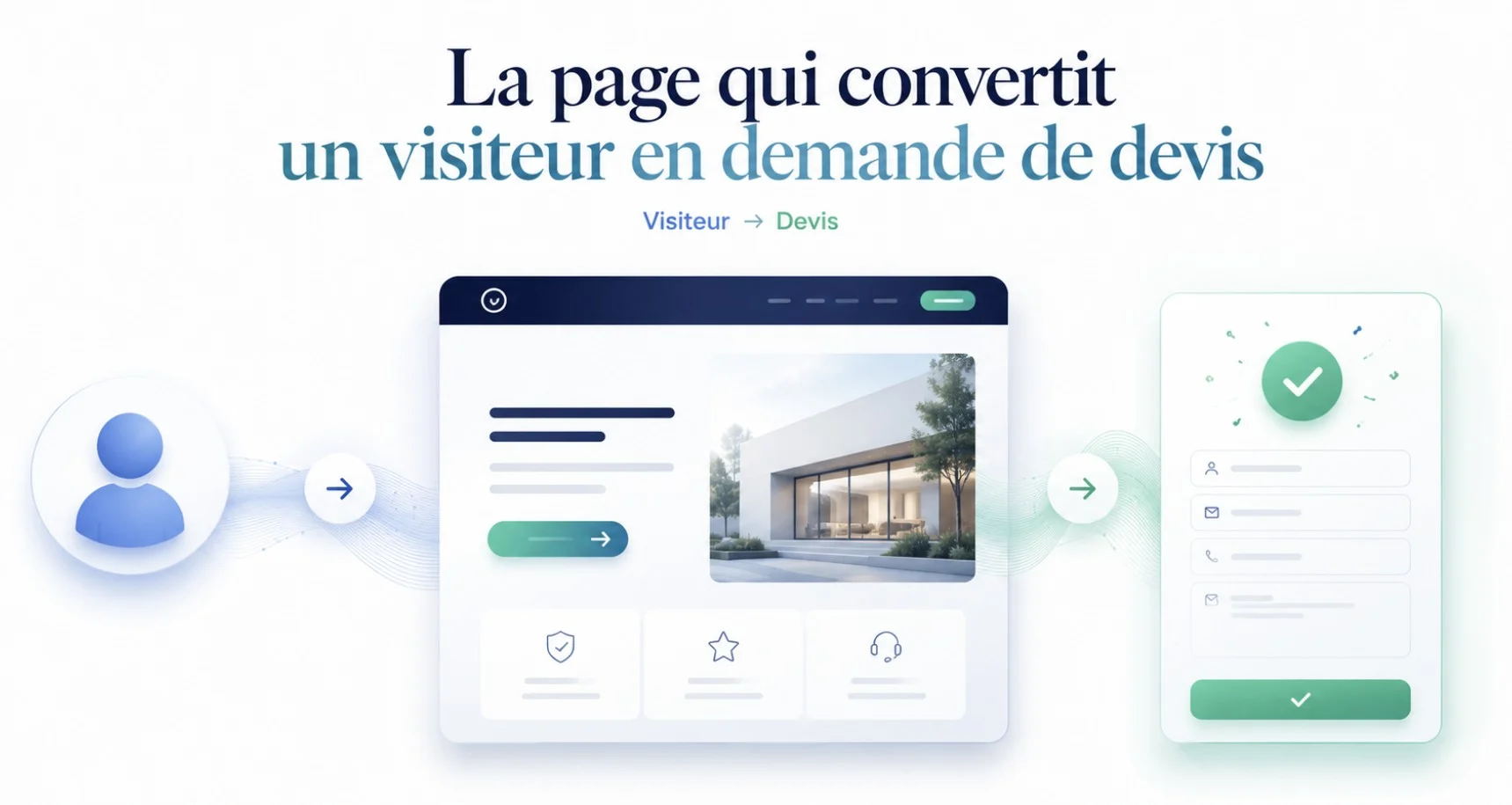 La page qui convertit un visiteur en demande de devis
